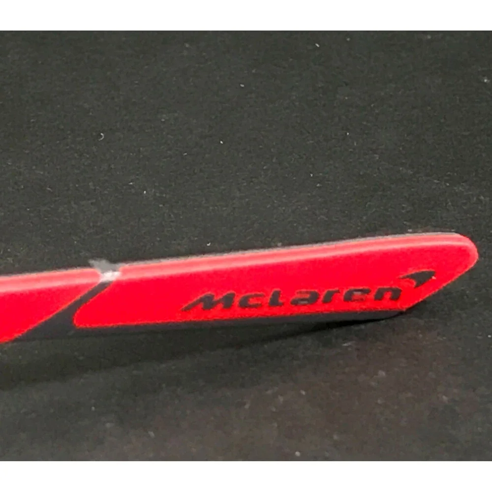 McLaren Eyeglasses Frames ML MS-85 C01 Black Red Rimless Rectangle 53-18-145